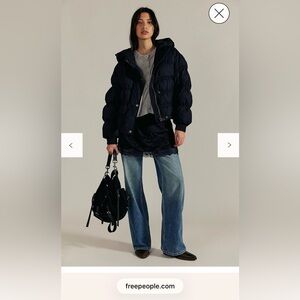 Free People Black Puffer Jacket